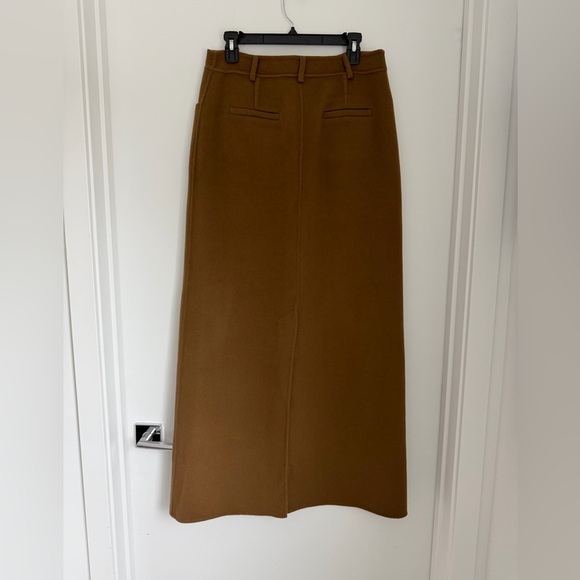 The Frankie Shop Large Malvo Camel Wool Blend Maxi Skirt - Picture 6 of 12